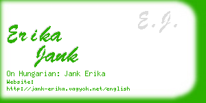 erika jank business card